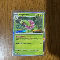 Meganium - MEP 001 Mega Evolutions Stamped Black Star Promo Pokemon TCG NM/M - Image 1
