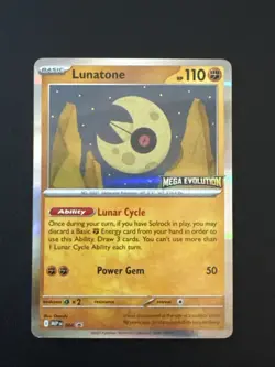Pokemon SEALED Lunatone MEP 004 Mega Evolution Build-n-Battle Prerelease Promo - Image 1