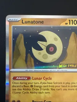 Pokemon SEALED Lunatone MEP 004 Mega Evolution Build-n-Battle Prerelease Promo - Image 3