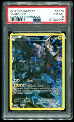 PSA 8 Zekrom Full Art XY Black Star Promo 2015 Pokemon Card #XY76 - Image 1