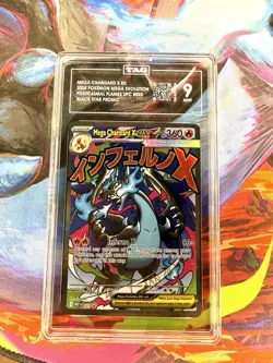 Mega Charizard X EX 023 Me: Mega Evolution Promo Holo TAG 9 - Image 1