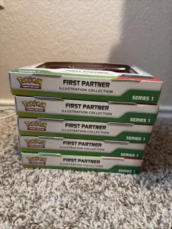 Lot Of 5 - Pokemon TCG First Partner Illustration Collection Series 1 - SEALED - Image 2