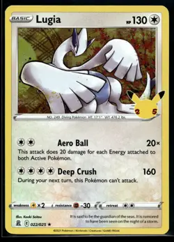 2021 Pokemon Celebrations 022 Lugia Holo NM - Image 1