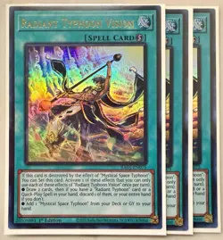 3x Radiant Typhoon Vision 1st Edition Ultra Rare RA05-EN075 Yu-Gi-Oh! - Image 1
