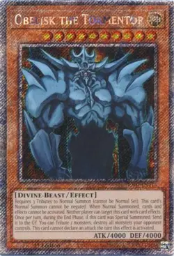 Yugioh! Obelisk the Tormentor - RA04-EN116 - Platinum Secret Rare - 1st Edition - Image 1