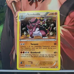 Pokemon TCG Krookodile Black White Holo Card 65/114 Rare Card - Image 1
