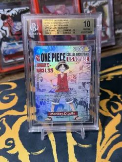 2026 Monkey D Luffy One Piece Promo College Basketball US Voyage BGS 10 PRISTINE - Image 1