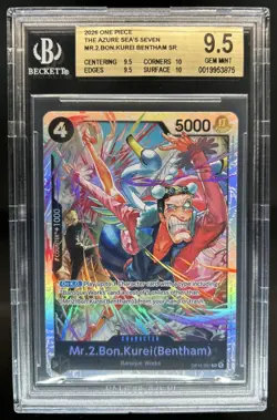 2026 One Piece Mr. 2 Bon Kurei Bentham Super Rare #OP14-091 BGS 9.5 - Image 1