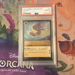 2023 DISNEY LORCANA EN 1-THE FIRST CHAPTER FOIL STITCH - CAREFREE SURFER PSA 10 - Image 1