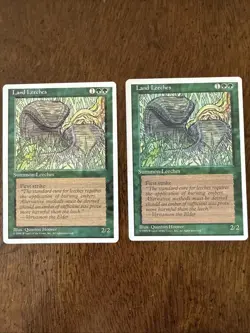 Land Leeches MTG Core Set 4th Edition Regular Magic, The Gathering M/HP - Image 1