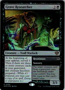 Grave Researcher 85 Rare Secrets of Strixhaven Magic: The Gathering Foil NM - Image 1