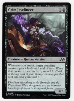 MTG Aetherdrift *FOIL* C Grim Javelineer #0089 - Image 1