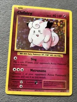 Clefairy 63/108 Rare Holo Pokemon Card XY Evolutions Fairy Type - Image 3