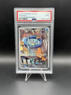 2024 Pokemon Stellar Crown Squirtle Illustration Rare Psa 9 - Image 1