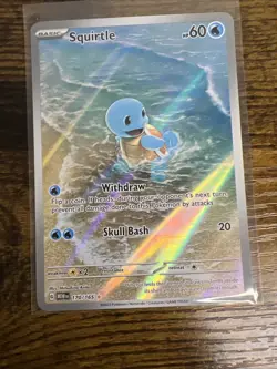 Pokemon Squirtle 170/165 Scarlet & Violet 151 Illustration Rare Holo Card - Image 4