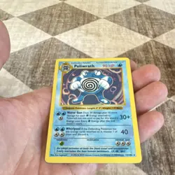 Pokemon TCG Poliwrath 13/102 Base Set Shadowless Holo Rare Unlimited - Image 2