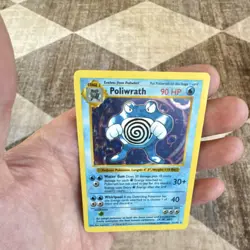 Pokemon TCG Poliwrath 13/102 Base Set Shadowless Holo Rare Unlimited - Image 3