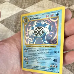 Pokemon TCG Poliwrath 13/102 Base Set Shadowless Holo Rare Unlimited - Image 4