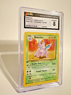 POP 4! Pokemon Nidorino 1999 Base Set 1st Edition French CGC 8 37/102 - Image 4