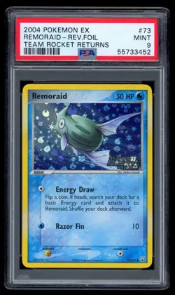 2004 POKEMON EX TEAM ROCKET RETURNS REMORAID REV. HOLO PSA 9 MINT 73/109 - Image 1
