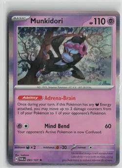 Munkidori 095/167 Rare Twilight Masquerade Pokemon Holo Near Mint - Image 1