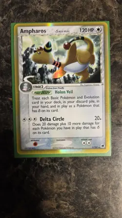 Ampharos 1/101 Holo Rare Delta Species Dragon Frontiers LP++ - Image 1