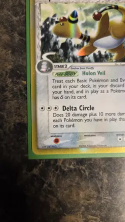 Ampharos 1/101 Holo Rare Delta Species Dragon Frontiers LP++ - Image 2