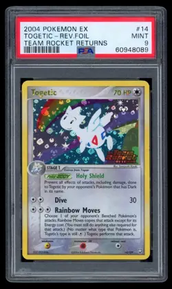 2004 POKEMON EX TEAM ROCKET RETURNS TOGETIC REV. HOLO PSA 9 MINT 14/109 - Image 1