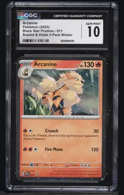 Pokemon SVP Arcanine Cosmos Holo Black Star Promo 11 - Image 1