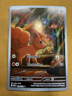 Pokemon Vulpix 138/132 Me01 Mega Evolution Illustration Rare Holo 70 HP - Image 1