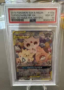 2019 POKEMON SUN & MOON COSMIC ECLIPSE TOGEPI & CLEFFA & IGGLYBUFF GX PSA 10 - Image 1