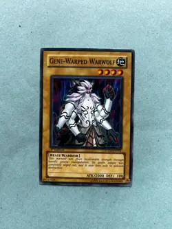 Yugioh Gene-Warped Warwolf STON-EN001 1st Edition super Rare - Image 1