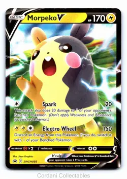 Morpeko V SWSH056 - SWSH Black Star Promo - Pokemon Card - Near Mint - Image 1