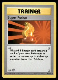 Pokemon Cards Super Potion 90/102 1st Edition Base Set Shadowless Uncommon LP *1 - Image 1