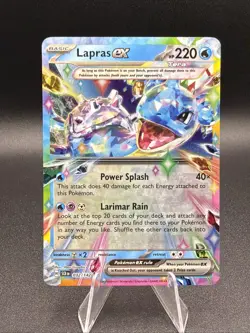Lapras EX 032/142 Double Rare Holo - Stellar Crown - Pokemon TCG Card NM - Image 1