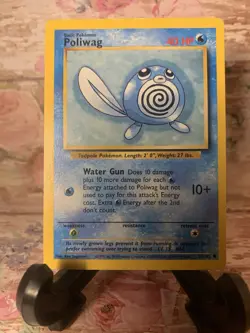 Poliwag 59/102 Common Regular Base Set Pokemon Tcg Card Vintage Water Type - Image 3