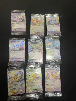Prismatic Evolutions Surprise Box Sealed Stamp Ex Promo Cards 9/9 Complete Set - Image 1