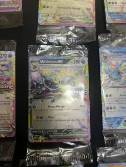 Prismatic Evolutions Surprise Box Sealed Stamp Ex Promo Cards 9/9 Complete Set - Image 2