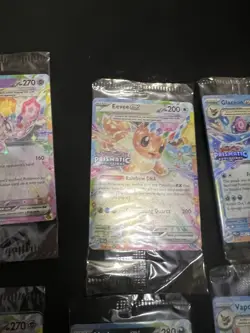 Prismatic Evolutions Surprise Box Sealed Stamp Ex Promo Cards 9/9 Complete Set - Image 3