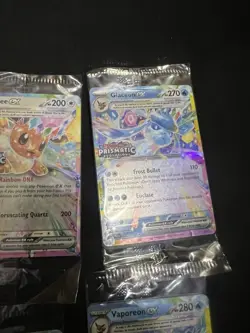 Prismatic Evolutions Surprise Box Sealed Stamp Ex Promo Cards 9/9 Complete Set - Image 5