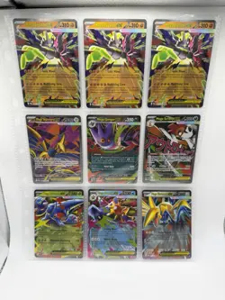 Pokemon TCG Mega EX Evolutions Holo Rare Ex Binder Page Lot of 9 Cards NM - Image 1