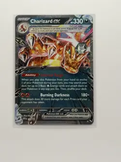 Pokemon Charizard ex 196/161 SVP Scarlet & Violet Promo Tera Holo 330 HP Card - Image 1