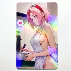 Naruto Sakura Haruno Sexy Doujin Waifu Girl Anime Art Goddess Card - Image 1