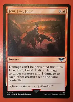 MTG, MAGIC: FEAR, FIRE FOES! 0125, UNCOMMON, REGULAR FINISH LTR. NM - Image 1