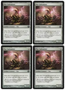 Myr Galvanizer x4 4x 2010 Scars of Mirrodin PLAYSET Unc Artifact MTG SP - NM AZ2 - Image 1