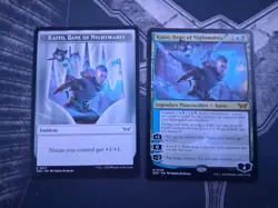 MTG Kaito Bane of Nightmares + Emblem Token Duskmourn House of Horror - Image 1