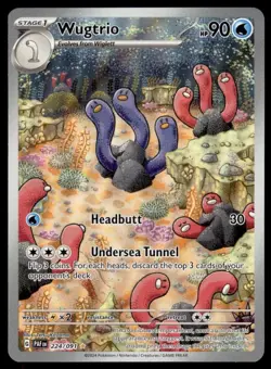 WUGTRIO 224/091 PALDEAN FATES ILLUSTRATION RARE POKEMON TCG ENGLISH - Image 1
