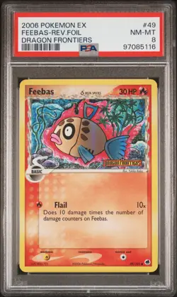 FEEBAS REVERSE HOLO 49/101 DRAGON FRONTIERS POKEMON PSA 8 - Image 1