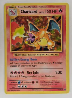 2016 Pokemon Evolutions 11/108 Charizard Holo LP - Image 1