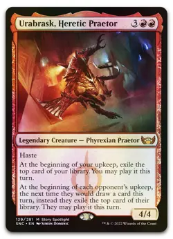 Urabrask, Heretic Praetor #129 (Foil) (LP) Streets New Capenna SNC Magic MTG - Image 1